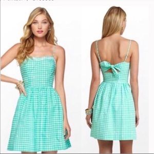 Lilly Pulitzer blue/green spaghetti strap dress EUC
